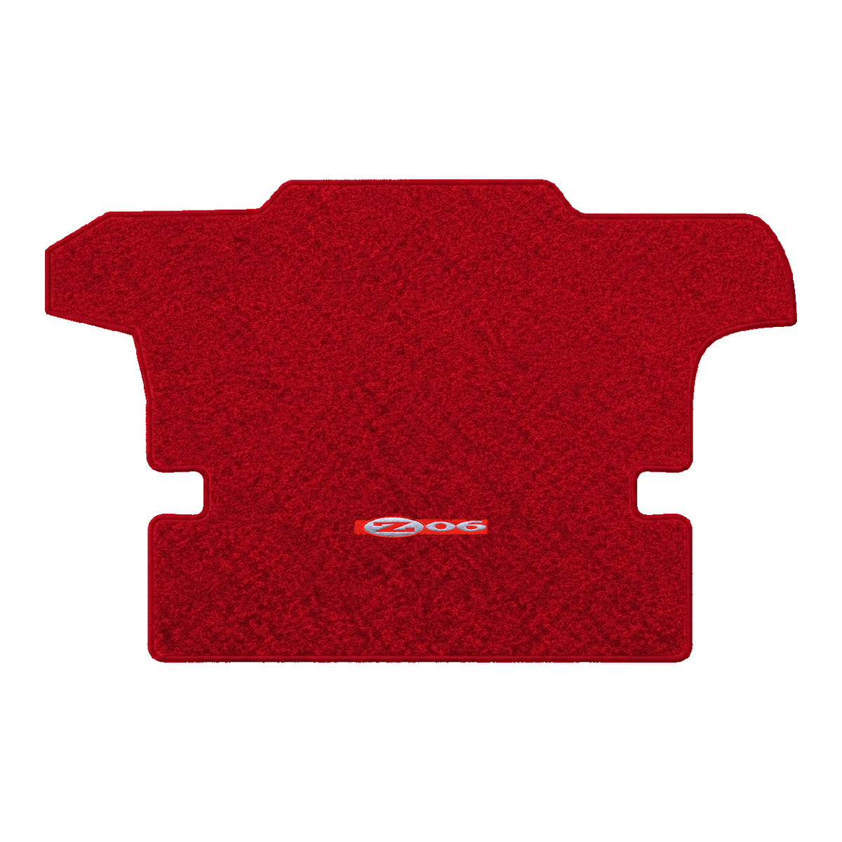 Illustration of 2000 Chevrolet Corvette coupe cargo mat with the #195 Z06 2001 Corvette logo in T...