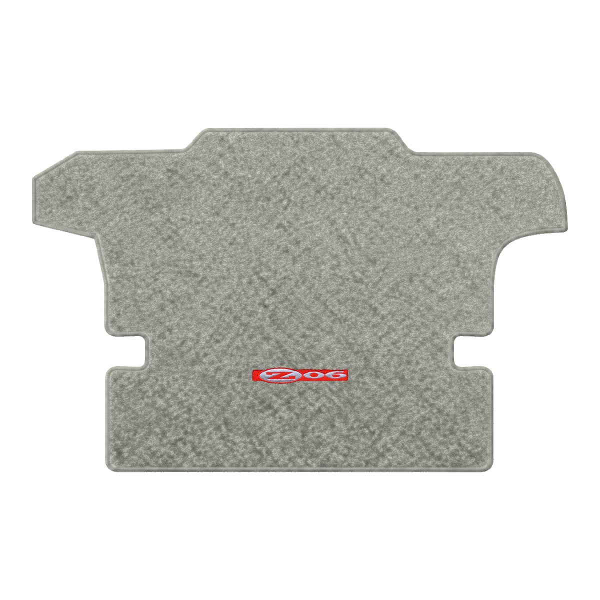 Illustration of 2000 Chevrolet Corvette coupe cargo mat with the #195 Z06 2001 Corvette logo in T...