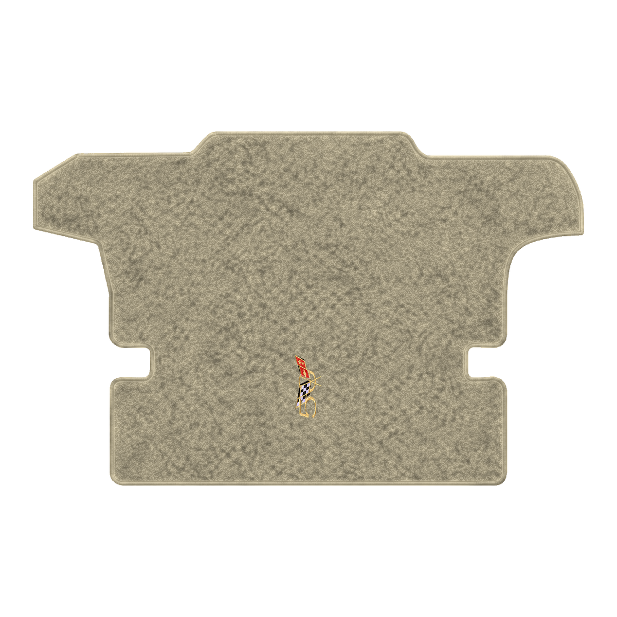 Illustration of 2003 Chevrolet Corvette coupe cargo mat with the #227 2003 50th Anniversary Corve...