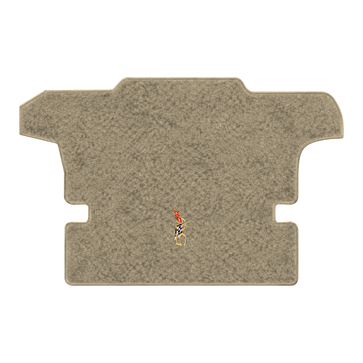 Illustration of 2003 Chevrolet Corvette coupe cargo mat with the #227 2003 50th Anniversary Corve...