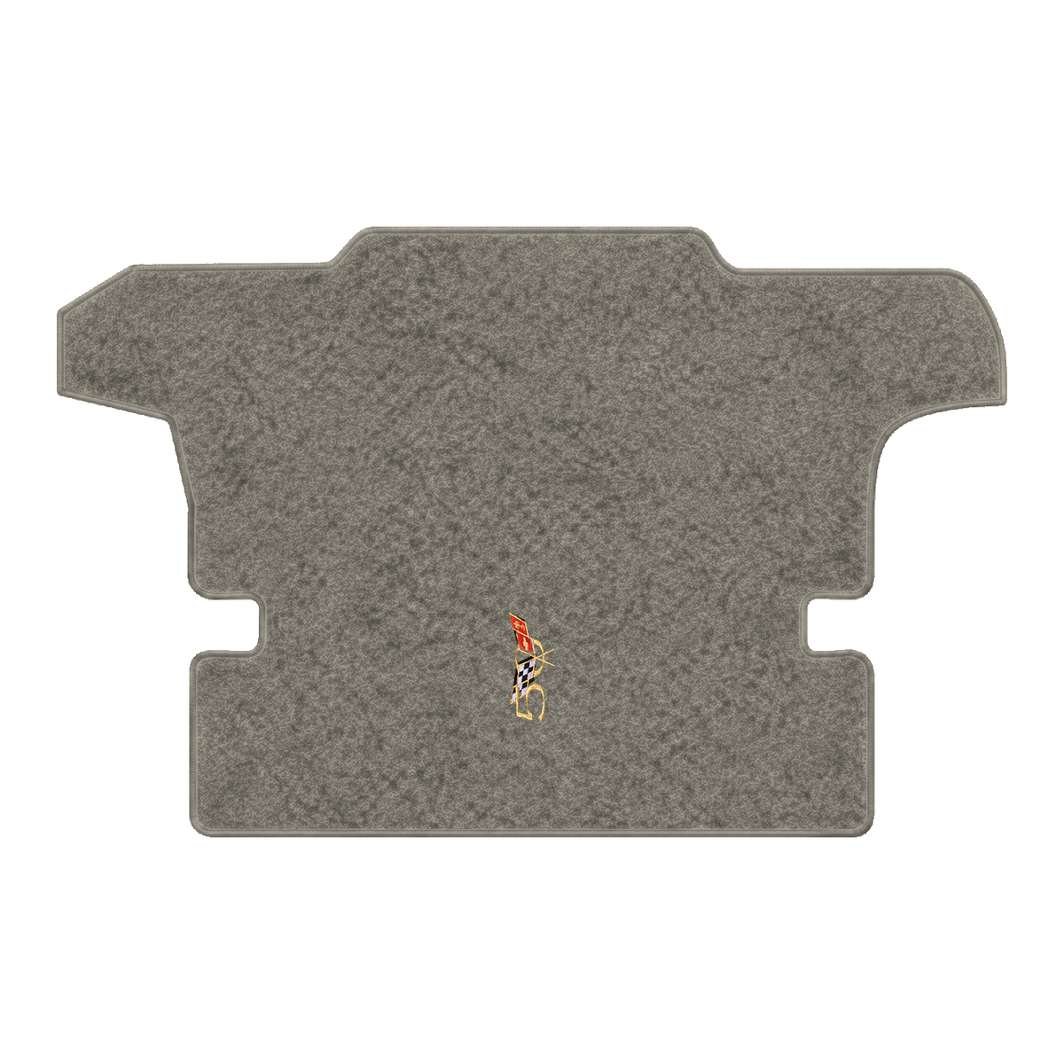 Illustration of 2003 Chevrolet Corvette coupe cargo mat with the #227 2003 50th Anniversary Corve...