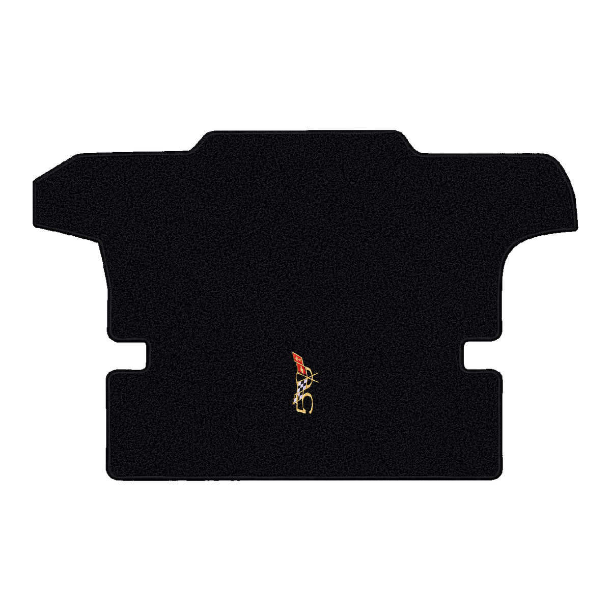 Illustration of 2001 Chevrolet Corvette coupe cargo mat with the #227 2003 50th Anniversary Corve...