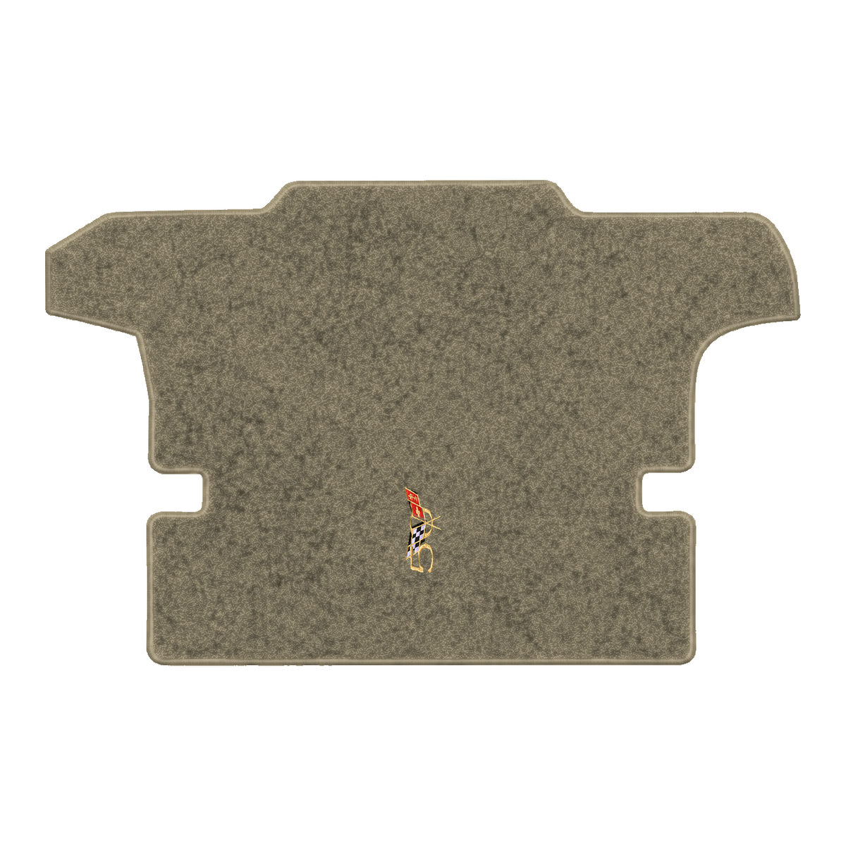 Illustration of 2001 Chevrolet Corvette coupe cargo mat with the #227 2003 50th Anniversary Corve...