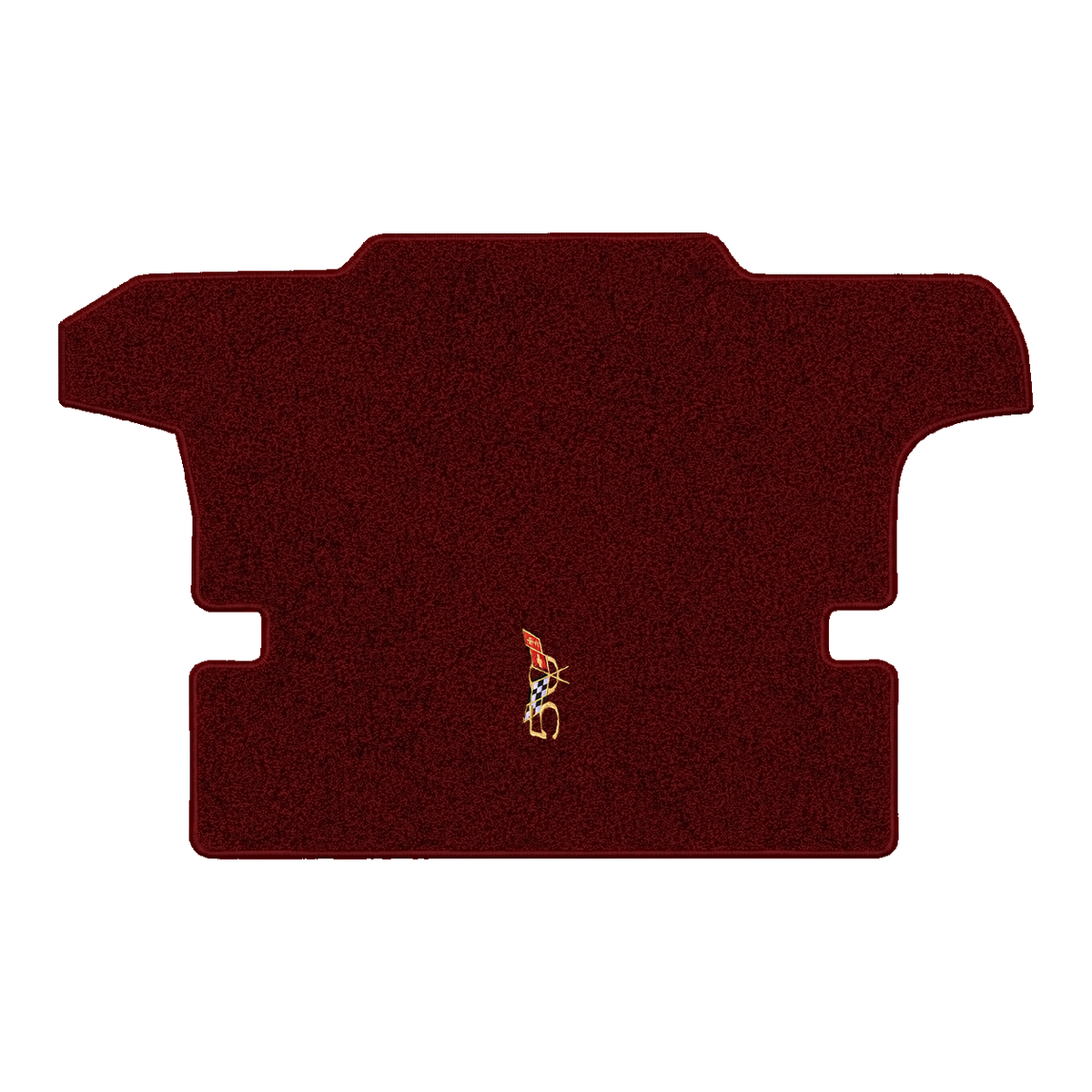 Illustration of 2003 Chevrolet Corvette coupe cargo mat with the #227 2003 50th Anniversary Corve...