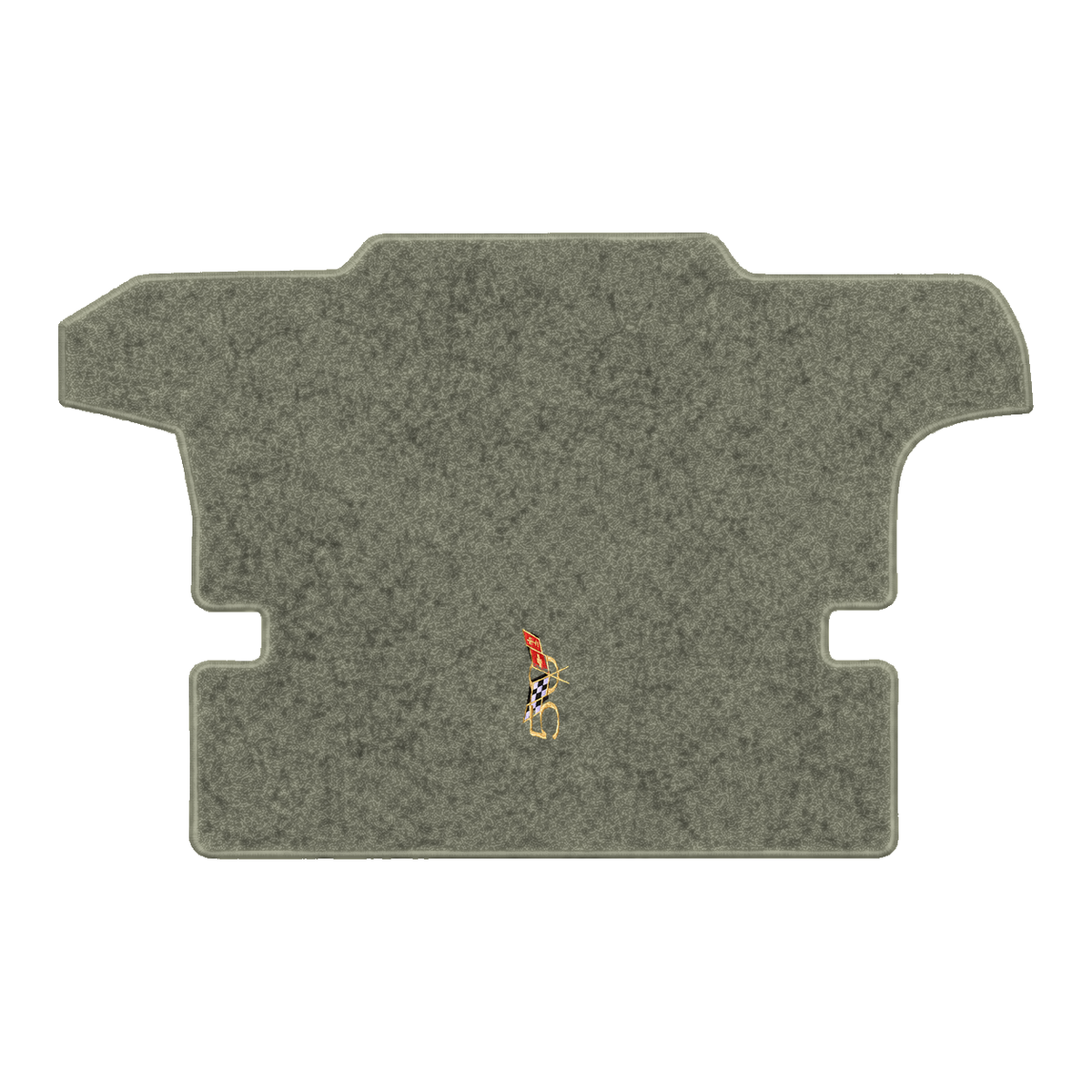 Illustration of 2003 Chevrolet Corvette coupe cargo mat with the #227 2003 50th Anniversary Corve...