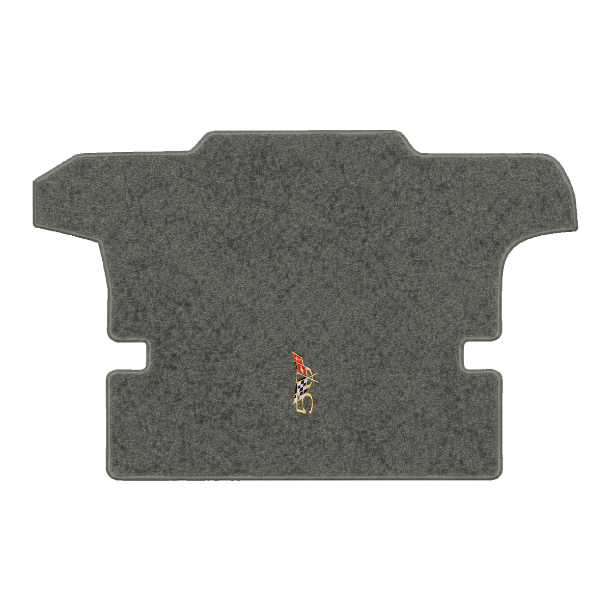 Illustration of 2003 Chevrolet Corvette coupe cargo mat with the #227 2003 50th Anniversary Corve...