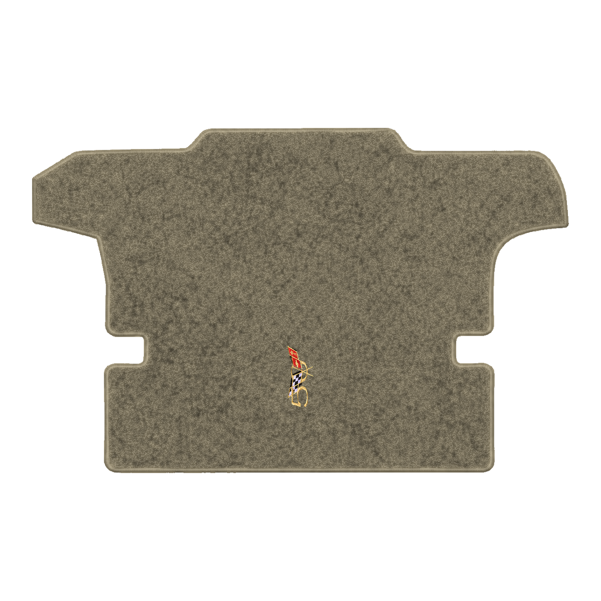 Illustration of 2001 Chevrolet Corvette coupe cargo mat with the #227 2003 50th Anniversary Corve...
