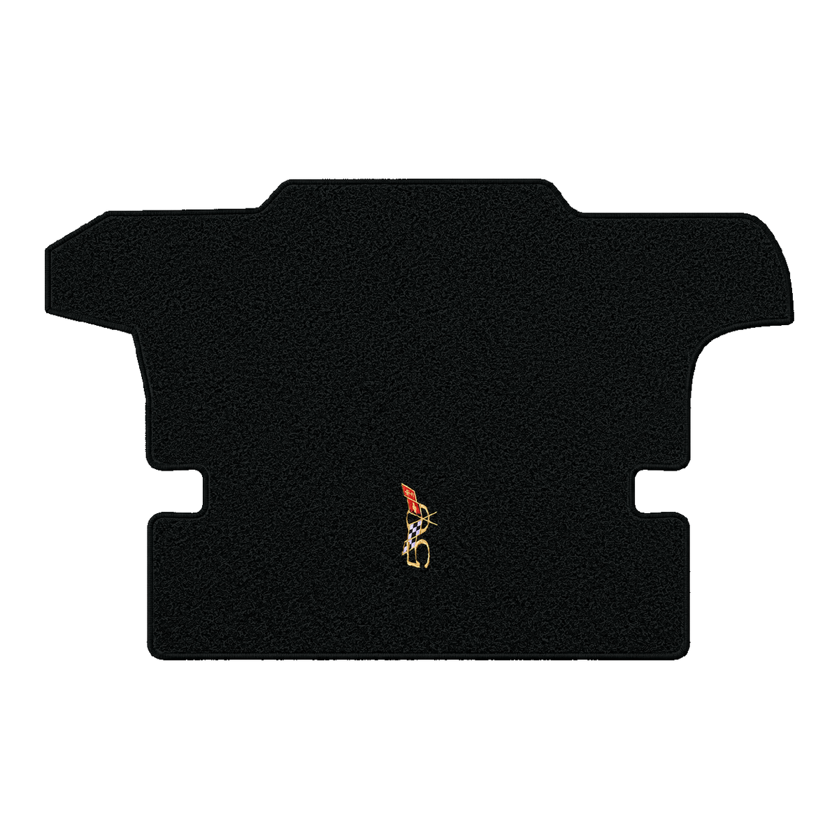 Illustration of 2001 Chevrolet Corvette coupe cargo mat with the #227 2003 50th Anniversary Corve...