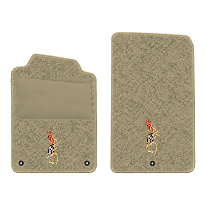 Illustration of 2007 Chevrolet Corvette floor mats with heel pad with the #227 2003 50th Annivers...