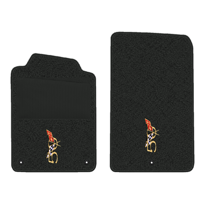 Illustration of 1997 Chevrolet Corvette floor mats with heel pad with the #227 2003 50th Annivers...