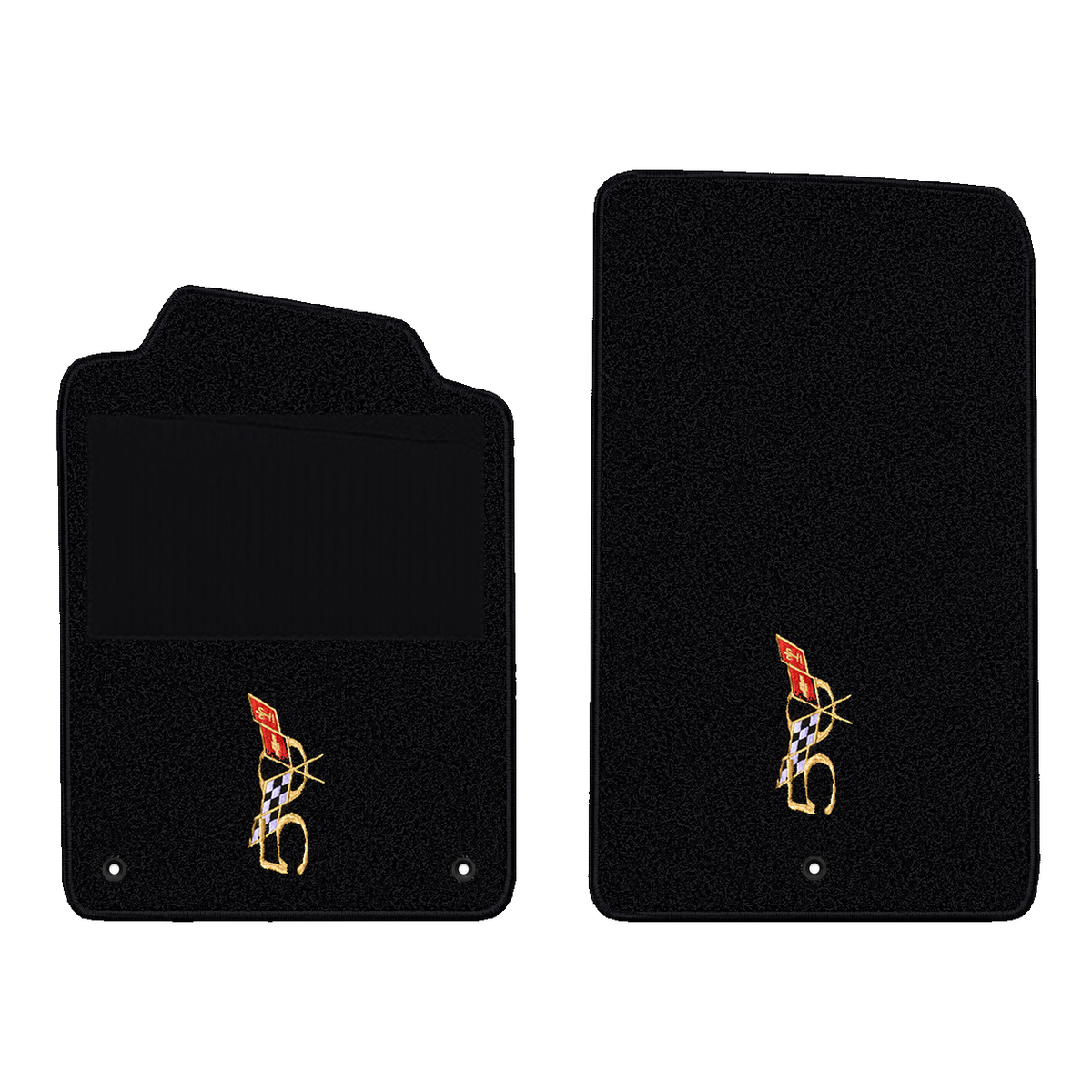 Illustration of 2007 Chevrolet Corvette floor mats with heel pad with the #227 2003 50th Annivers...