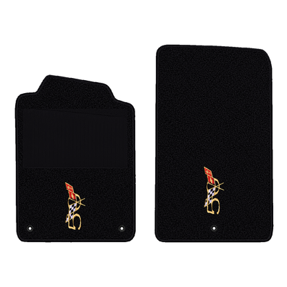 Illustration of 2007 Chevrolet Corvette floor mats with heel pad with the #227 2003 50th Annivers...