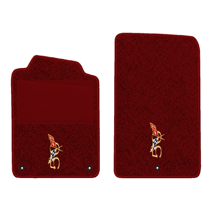 Illustration of 2007 Chevrolet Corvette floor mats with heel pad with the #227 2003 50th Annivers...