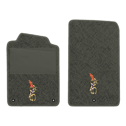 Illustration of 2007 Chevrolet Corvette floor mats with heel pad with the #227 2003 50th Annivers...