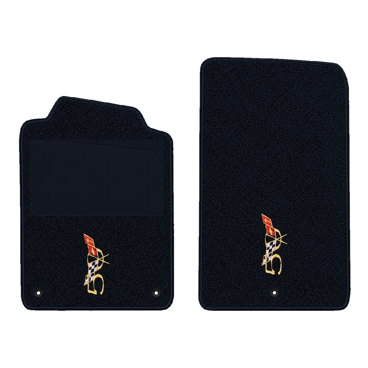 Illustration of 2007 Chevrolet Corvette floor mats with heel pad with the #227 2003 50th Annivers...