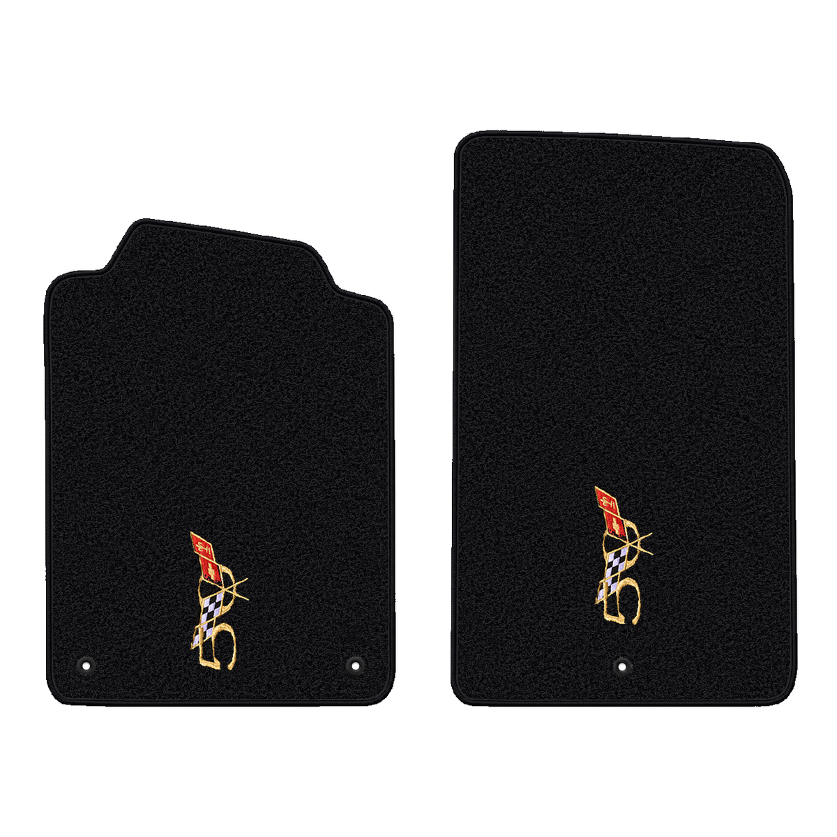 Illustration of 1998 Chevrolet Corvette floor mats without heel pad with the #227 2003 50th Anniv...