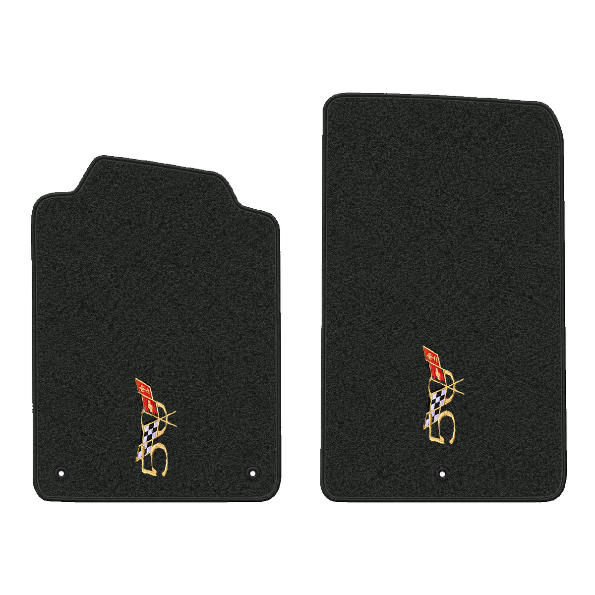 Illustration of 1998 Chevrolet Corvette floor mats without heel pad with the #227 2003 50th Anniv...