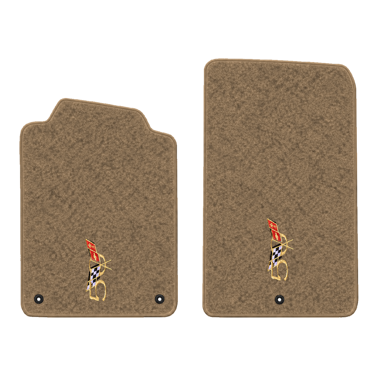Illustration of 1998 Chevrolet Corvette floor mats without heel pad with the #227 2003 50th Anniv...