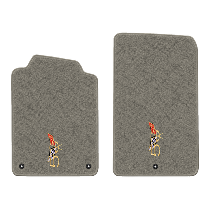 Illustration of 1999 Chevrolet Corvette floor mats without heel pad with the #227 2003 50th Anniv...