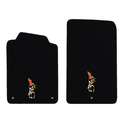 Illustration of 1998 Chevrolet Corvette floor mats without heel pad with the #227 2003 50th Anniv...