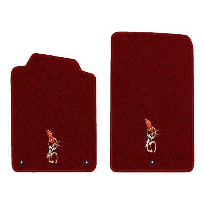 Illustration of 1997 Chevrolet Corvette floor mats without heel pad with the #227 2003 50th Anniv...