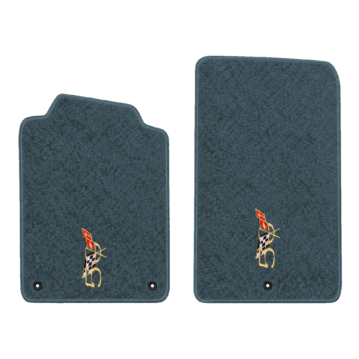 Illustration of 1997 Chevrolet Corvette floor mats without heel pad with the #227 2003 50th Anniv...