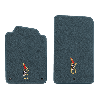 Illustration of 1998 Chevrolet Corvette floor mats without heel pad with the #227 2003 50th Anniv...