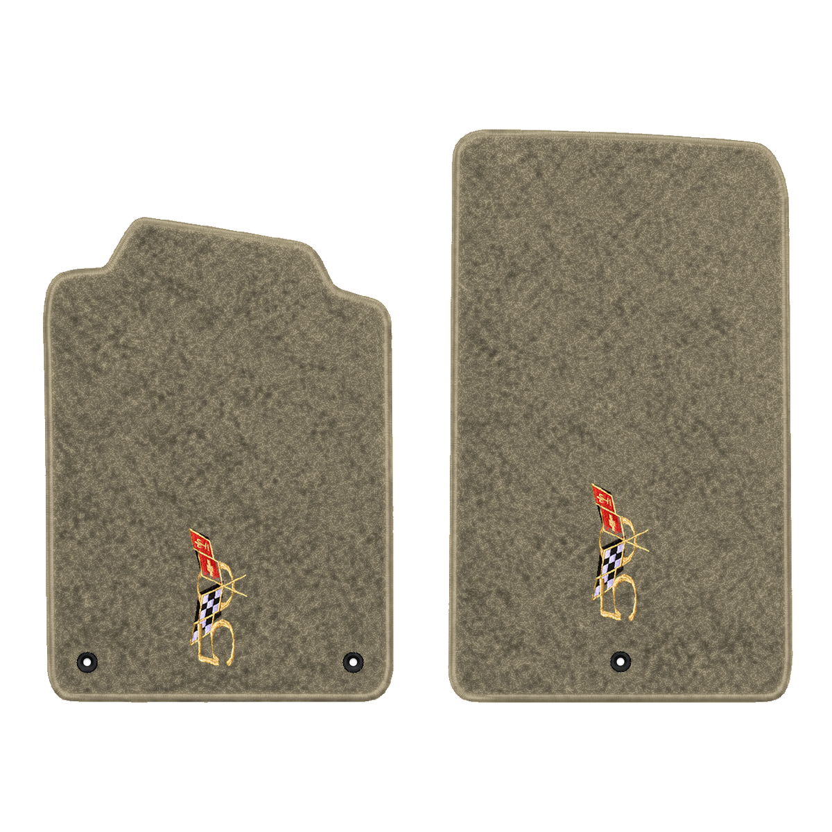 Illustration of 1997 Chevrolet Corvette floor mats without heel pad with the #227 2003 50th Anniv...