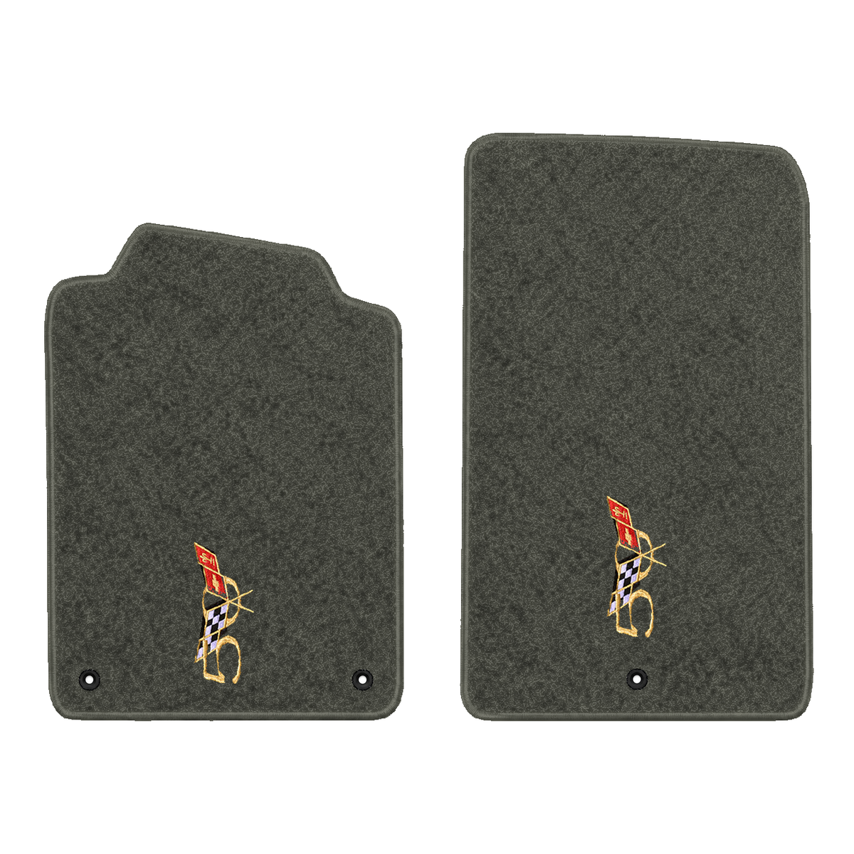 Illustration of 1998 Chevrolet Corvette floor mats without heel pad with the #227 2003 50th Anniv...