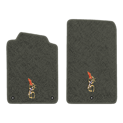 Illustration of 1999 Chevrolet Corvette floor mats without heel pad with the #227 2003 50th Anniv...