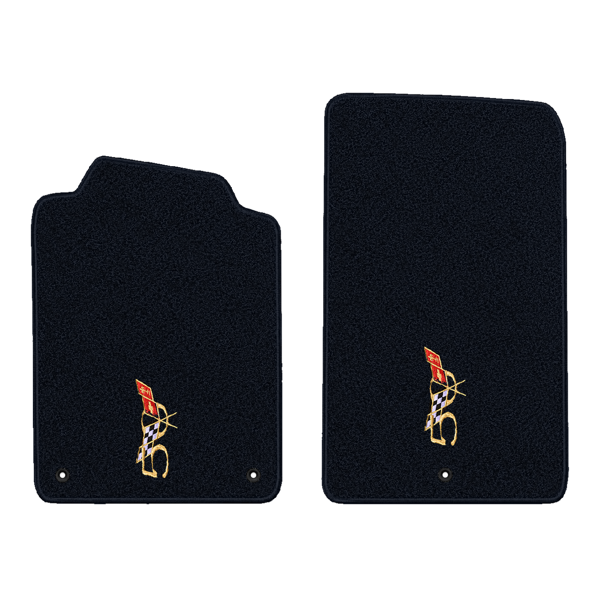 Illustration of 1998 Chevrolet Corvette floor mats without heel pad with the #227 2003 50th Anniv...
