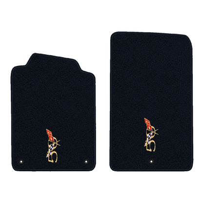 Illustration of 1998 Chevrolet Corvette floor mats without heel pad with the #227 2003 50th Anniv...
