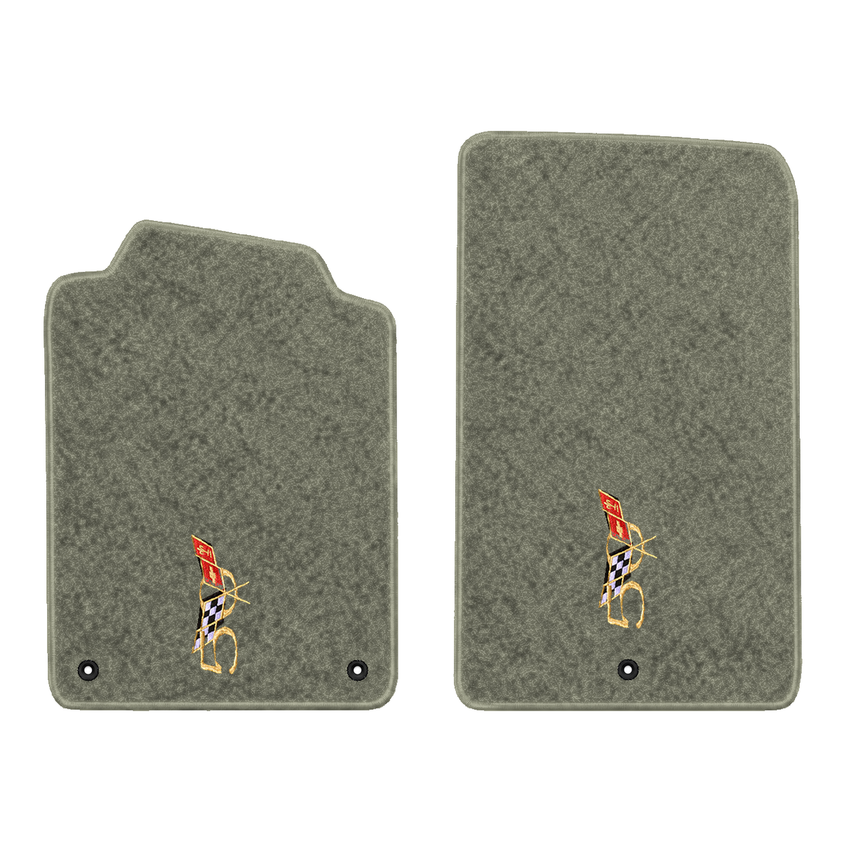 Illustration of 1998 Chevrolet Corvette floor mats without heel pad with the #227 2003 50th Anniv...
