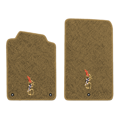Illustration of 1998 Chevrolet Corvette floor mats without heel pad with the #227 2003 50th Anniv...
