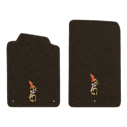 Illustration of 1999 Chevrolet Corvette floor mats without heel pad with the #227 2003 50th Anniv...