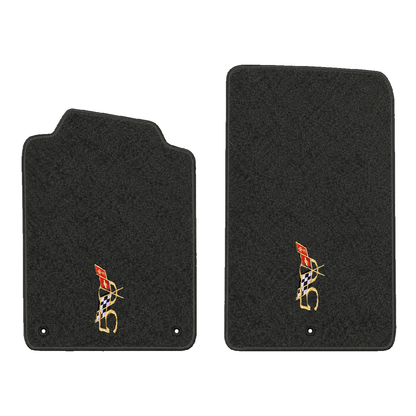 Illustration of 1998 Chevrolet Corvette floor mats without heel pad with the #227 2003 50th Anniv...