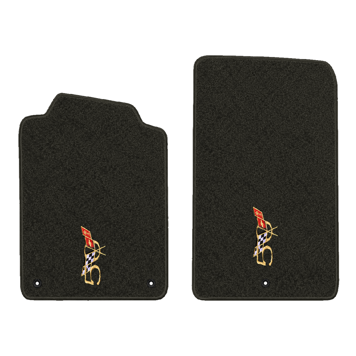 Illustration of 1997 Chevrolet Corvette floor mats without heel pad with the #227 2003 50th Anniv...