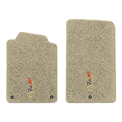 Illustration of 1999 Chevrolet Corvette floor mats without heel pad with the #227 2003 50th Anniv...
