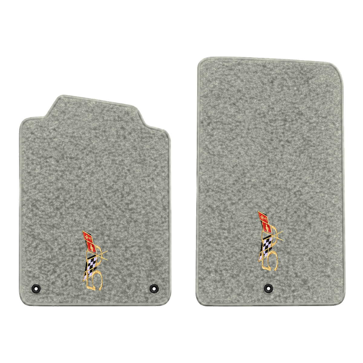 Illustration of 1999 Chevrolet Corvette floor mats without heel pad with the #227 2003 50th Anniv...