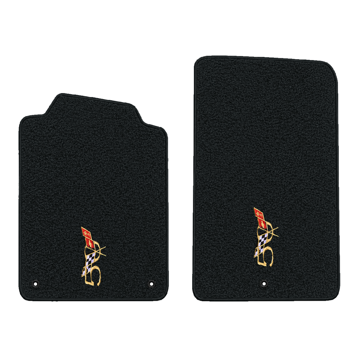 Illustration of 1997 Chevrolet Corvette floor mats without heel pad with the #227 2003 50th Anniv...
