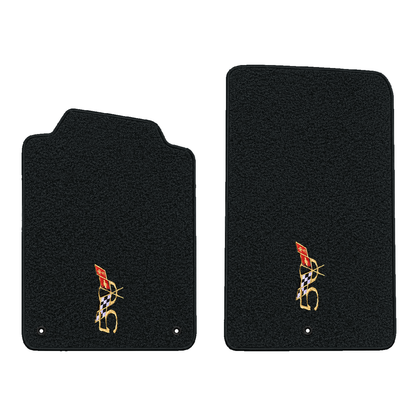 Illustration of 1998 Chevrolet Corvette floor mats without heel pad with the #227 2003 50th Anniv...