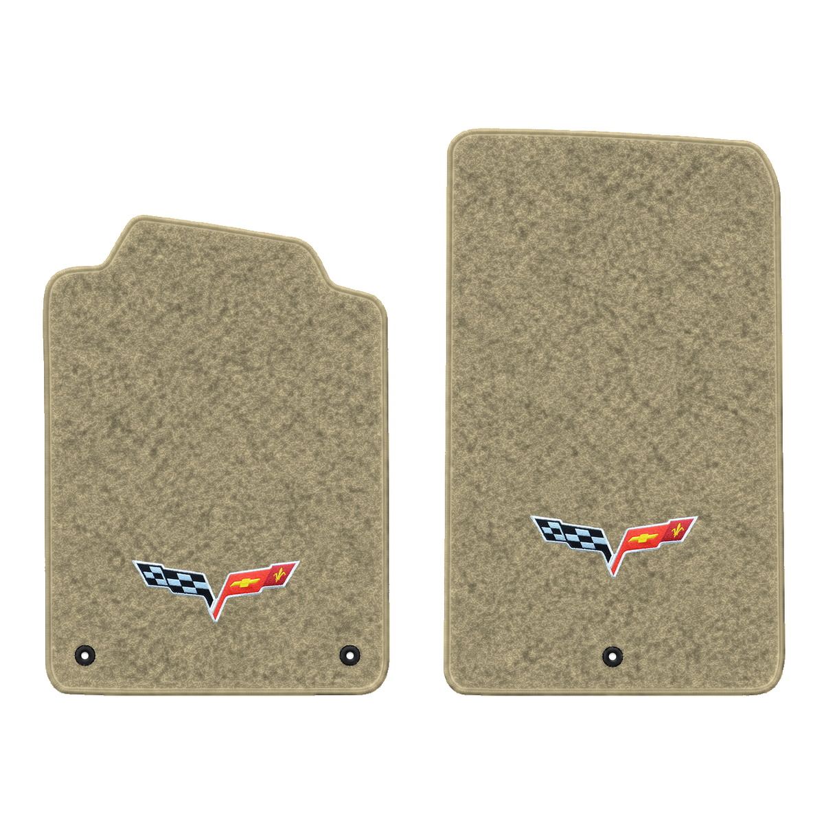 Illustration of 1999 Chevrolet Corvette floor mats without heel pad with the #350 05-13 Corvette ...