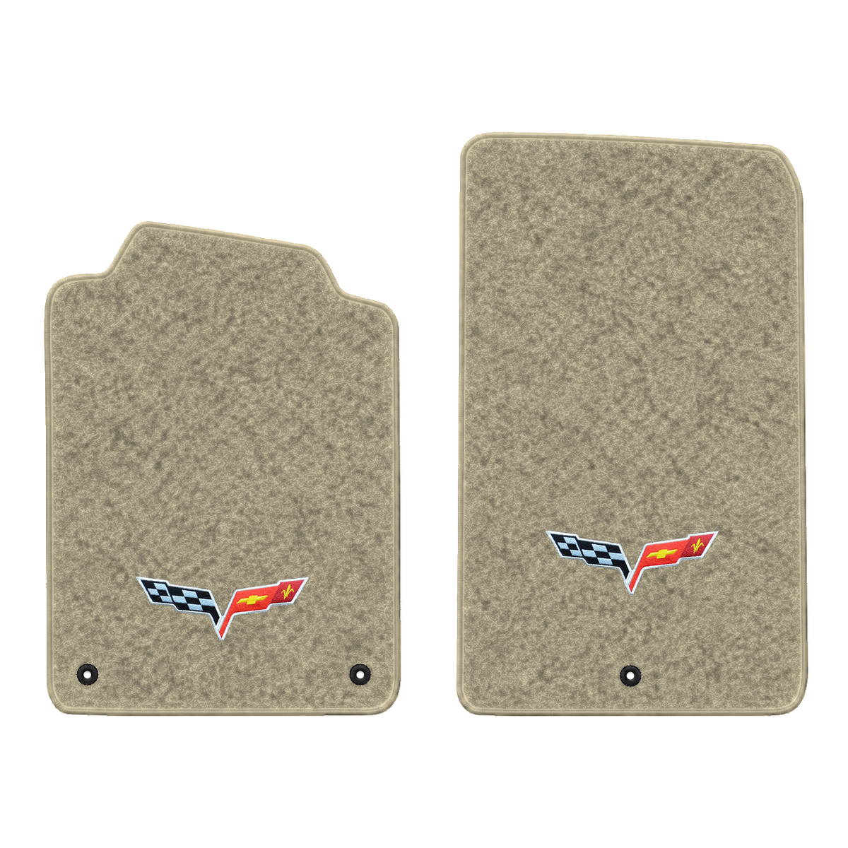 Illustration of 1997 Chevrolet Corvette floor mats without heel pad with the #350 05-13 Corvette ...