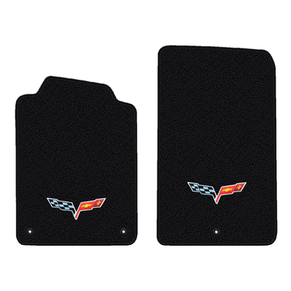 Illustration of 1999 Chevrolet Corvette floor mats without heel pad with the #350 05-13 Corvette ...