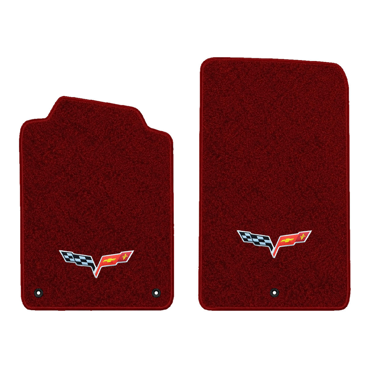 Illustration of 1999 Chevrolet Corvette floor mats without heel pad with the #350 05-13 Corvette ...