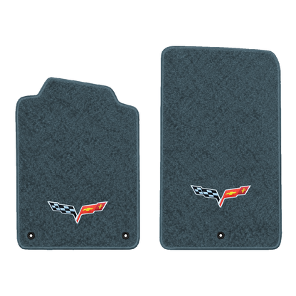 Illustration of 2005 Chevrolet Corvette floor mats without heel pad with the #350 05-13 Corvette ...