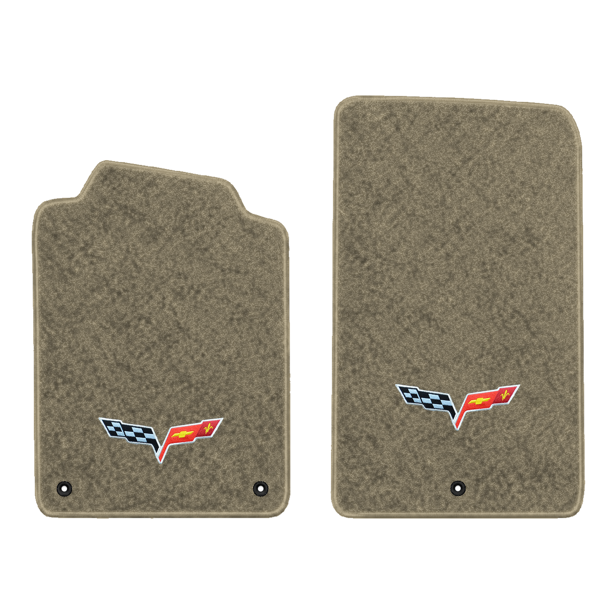Illustration of 1997 Chevrolet Corvette floor mats without heel pad with the #350 05-13 Corvette ...