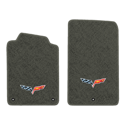 Illustration of 1999 Chevrolet Corvette floor mats without heel pad with the #350 05-13 Corvette ...