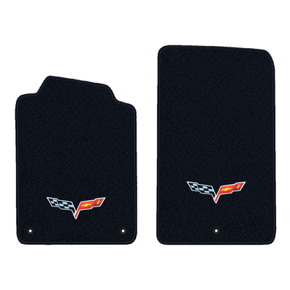 Illustration of 1997 Chevrolet Corvette floor mats without heel pad with the #350 05-13 Corvette ...