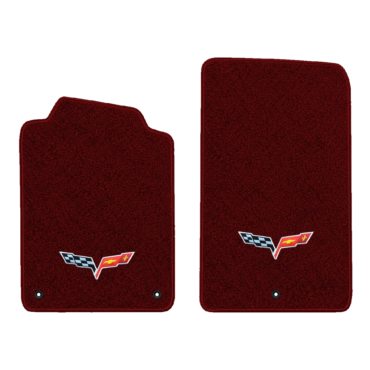 Illustration of 1997 Chevrolet Corvette floor mats without heel pad with the #350 05-13 Corvette ...